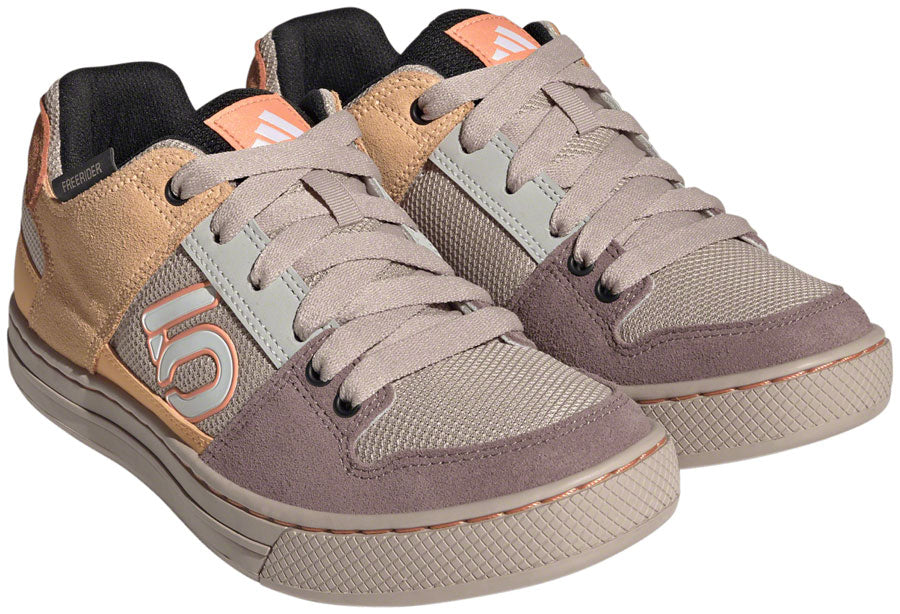 Five Ten Freerider Flat Shoes - Women's, Wonder Taupe/Ftwr White/Acid Orange, 10.5