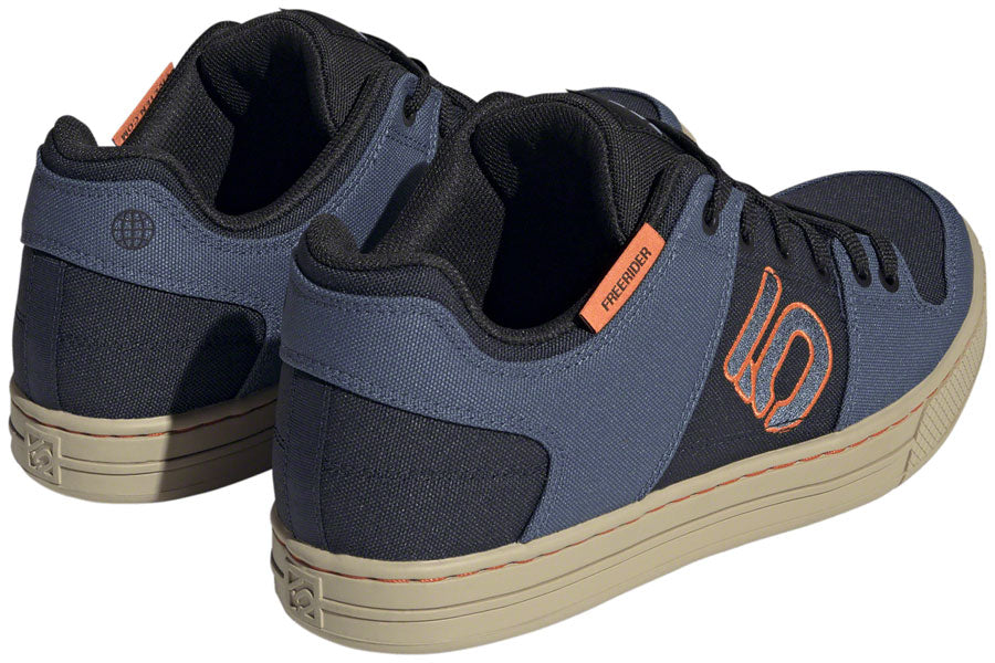 Five Ten Freerider Canvas Flat Shoes - Men's, Core Legend Ink/Wonder Steel/Impact Orange, 11