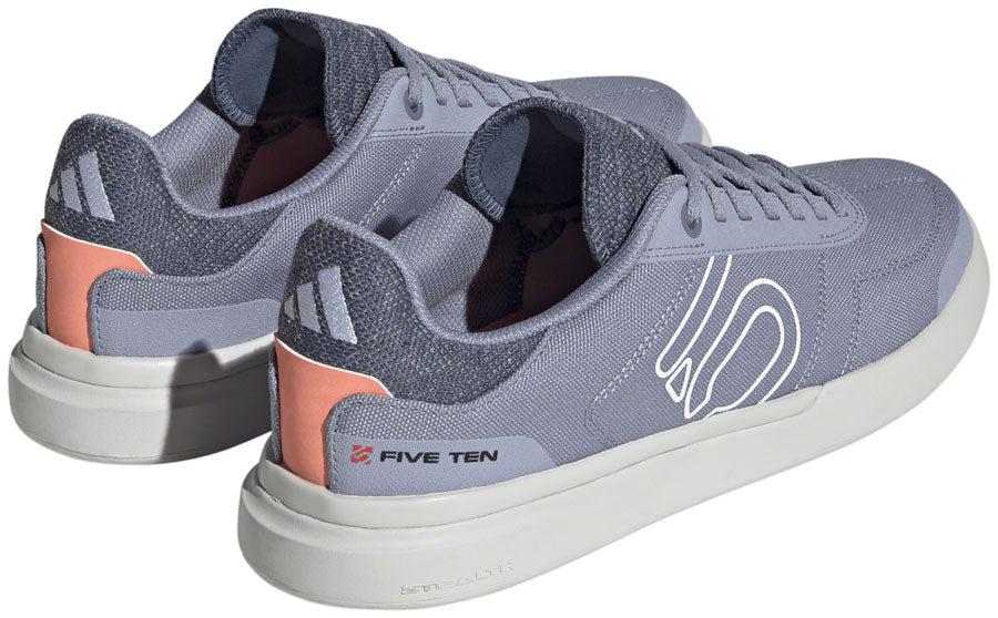 Five Ten Stealth Deluxe Canvas Flat Shoes - Women's, Silver Violet/Ftwr White/Coral, 10