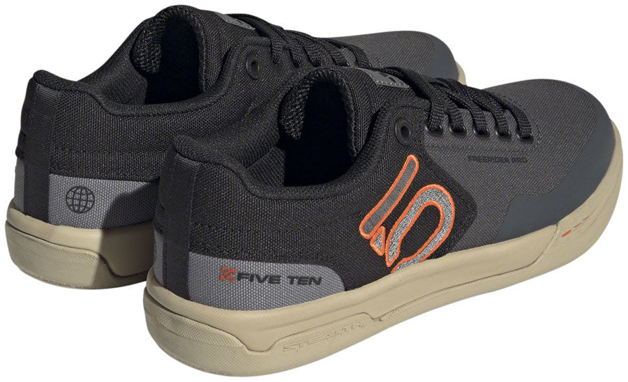 Five Ten Freerider Pro Canvas Flat Shoes - Women's, Gray Six/Gray Four/Impact Orange, 6.5