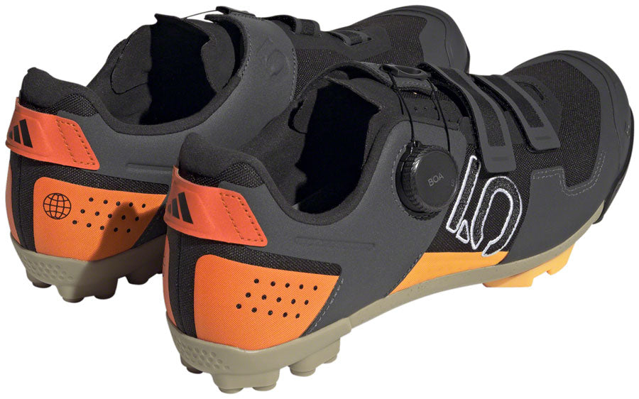 Five Ten Kestrel BOA Mountain Clipless Shoes - Men's, Core Black/Ftwr White/Impact Orange, 10