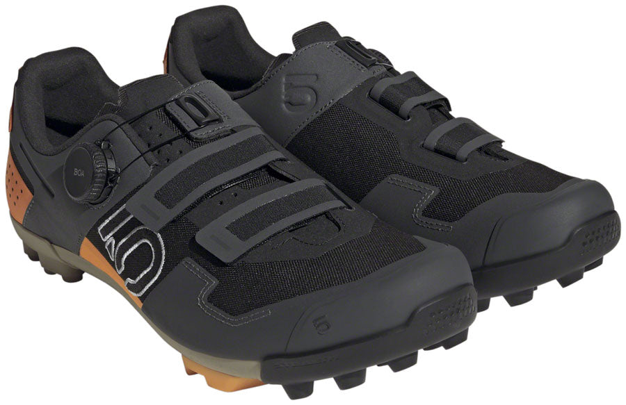 Five Ten Kestrel BOA Mountain Clipless Shoes - Men's, Core Black/Ftwr White/Impact Orange, 10