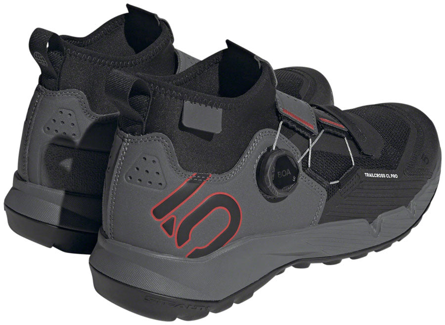 Five Ten Trailcross Pro Mountain Clipless Shoes - Men's, Gray Five/Core Black/Red, 7.5