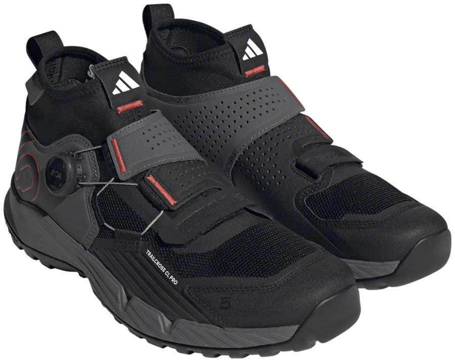 Five Ten Trailcross Pro Mountain Clipless Shoes - Men's, Gray Five/Core Black/Red, 6