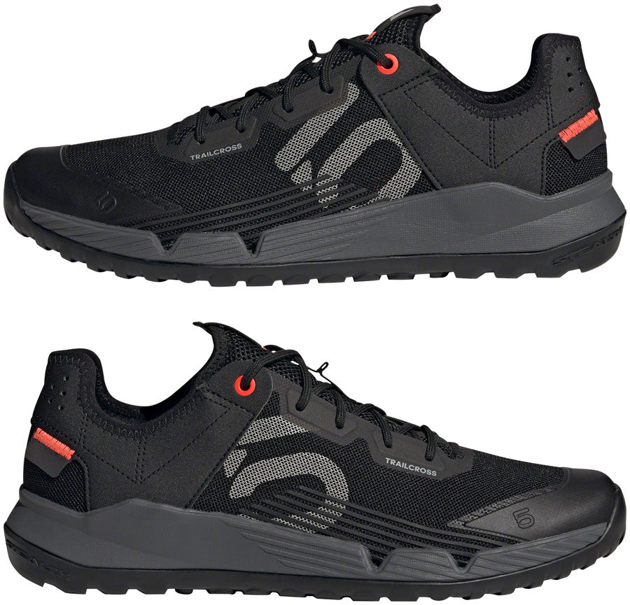 Five Ten Trailcross LT Flat Shoes - Men's, Core Black/Gray Two/Solar Red, 13