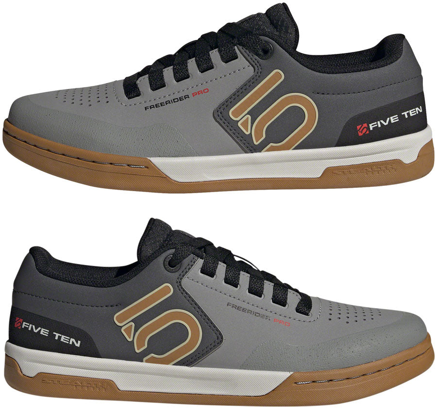 Five Ten Freerider Pro Flat Shoes - Men's, Gray Three/Bronze Strata/Core Black, 10