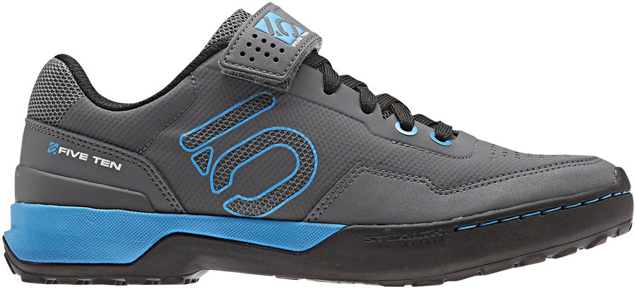 Five Ten Kestrel Lace Mountain Clipless Shoes - Womens Gray Five / Shock Cyan / Core BLK 9.5