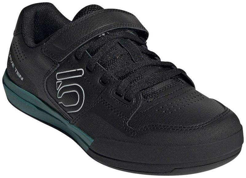 Five Ten Hellcat Mountain Clipless Shoes - Womens Core BLK / Crystal White / Hazy Emerald 10.5