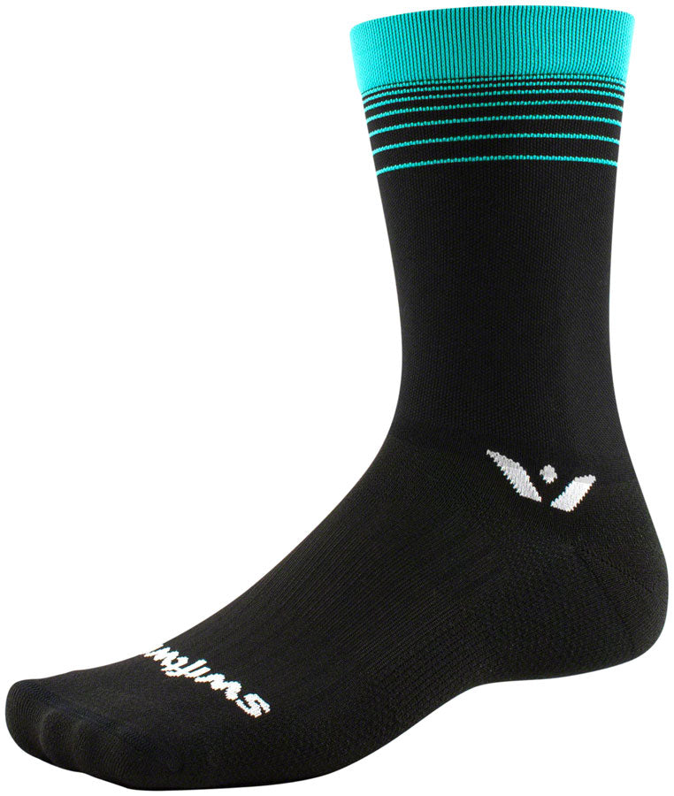 Swiftwick Aspire Seven Socks - 7 inch, Blue Stripe, Small