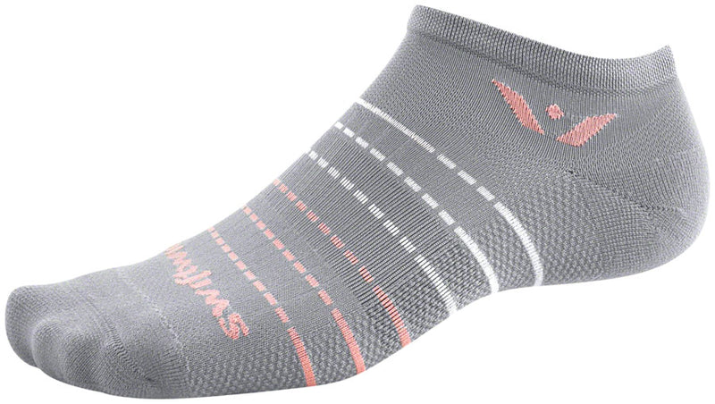 Swiftwick Aspire Zero Socks - No Show, Pewter/Pink, Small