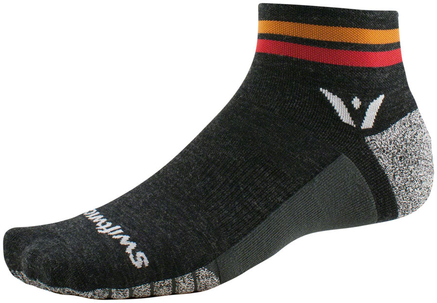 Swiftwick Flite XT Trail Two Socks - 2 inch, Red Stripe, Medium