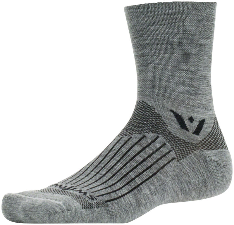 Swiftwick Pursuit Four Wool Socks - 4 inch, Heather, Small