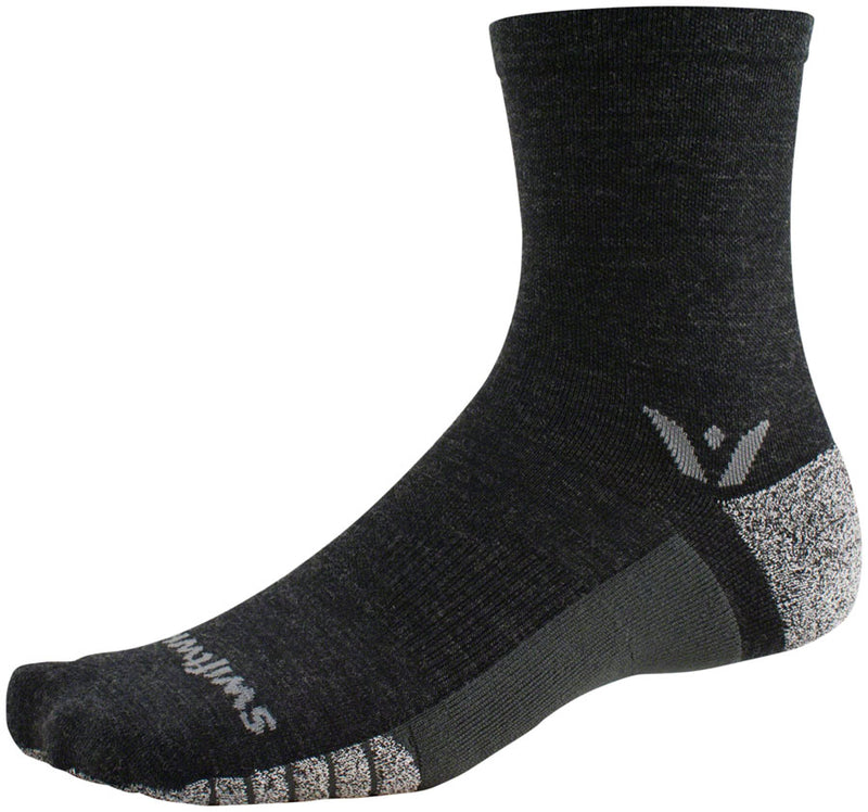 Swiftwick Flite XT Trail Five Socks - 5 inch, Coal, Large