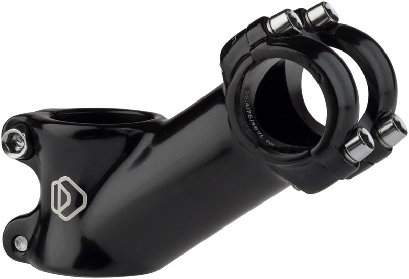 Dimension 25.4 Stem - 60mm, 25.4 Clamp, 35, 1 1/8", Alloy, Black