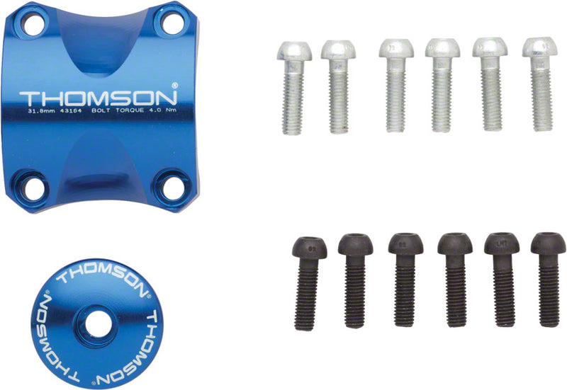 Thomson Stem Faceplate Dress Up Kit For X4: 31.8mm Blue