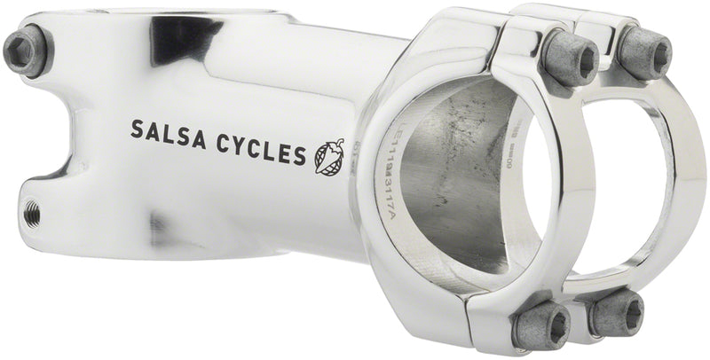 Salsa Guide Stem - 60mm 31.8 clamp +/-6 1 1/8" Aluminum Silver