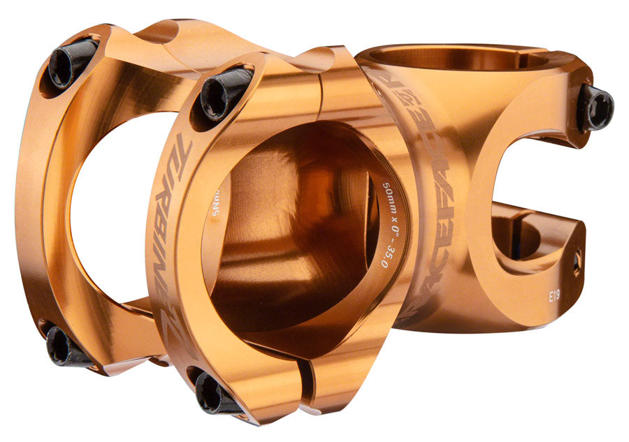 RaceFace Turbine R 35 Stem - 40mm, 35mm Clamp, +/-0, 1 1/8", Gold