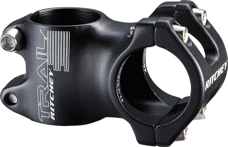 Ritchey Trail Stem - 60mm, 31.8 Clamp, +/-0, 1 1/8", Alloy, Black