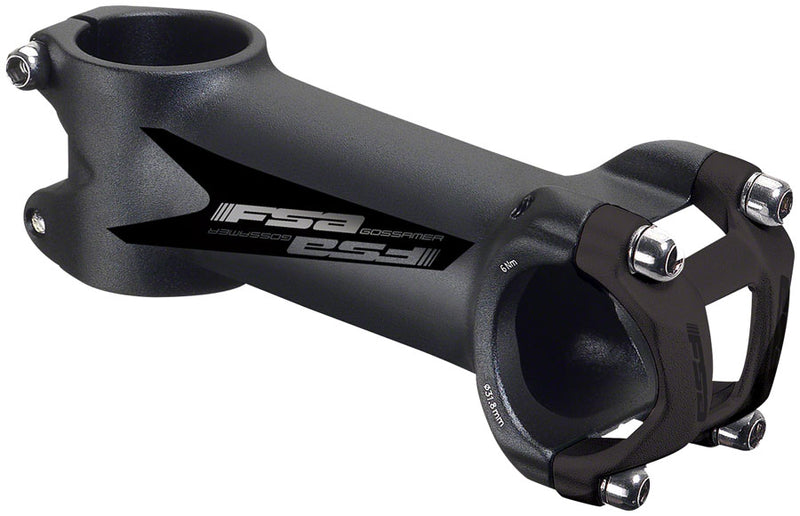 Full Speed Ahead Gossamer Stem - 100mm, 31.8 Clamp, +/-6, 1 1/8", Alloy, Black