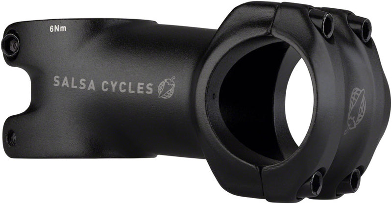 Salsa Guide Stem - 60mm, 31.8 Clamp, +/-6, 1 1/8", Aluminum, Black