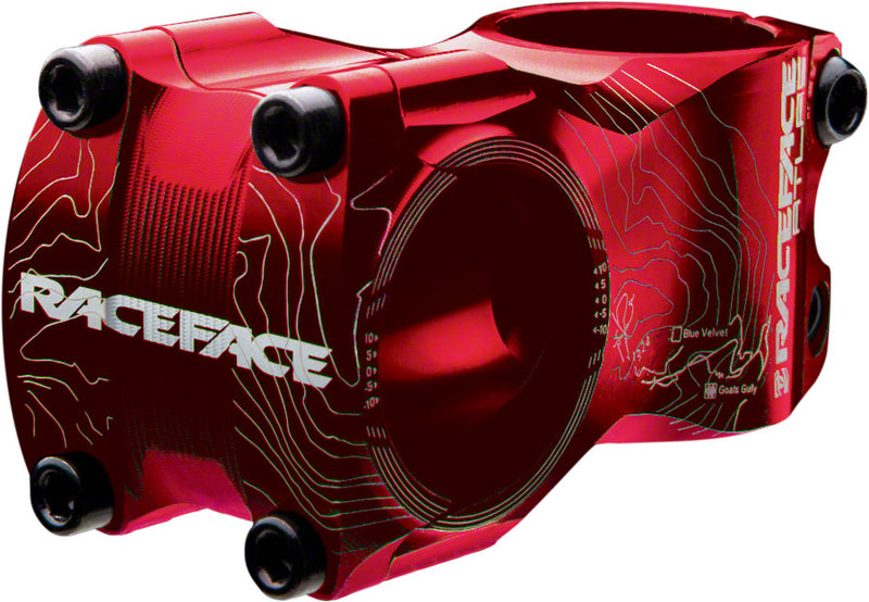 RaceFace Atlas Stem - 65mm, 31.8 Clamp, +/-0, 1 1/8", Aluminum, Red