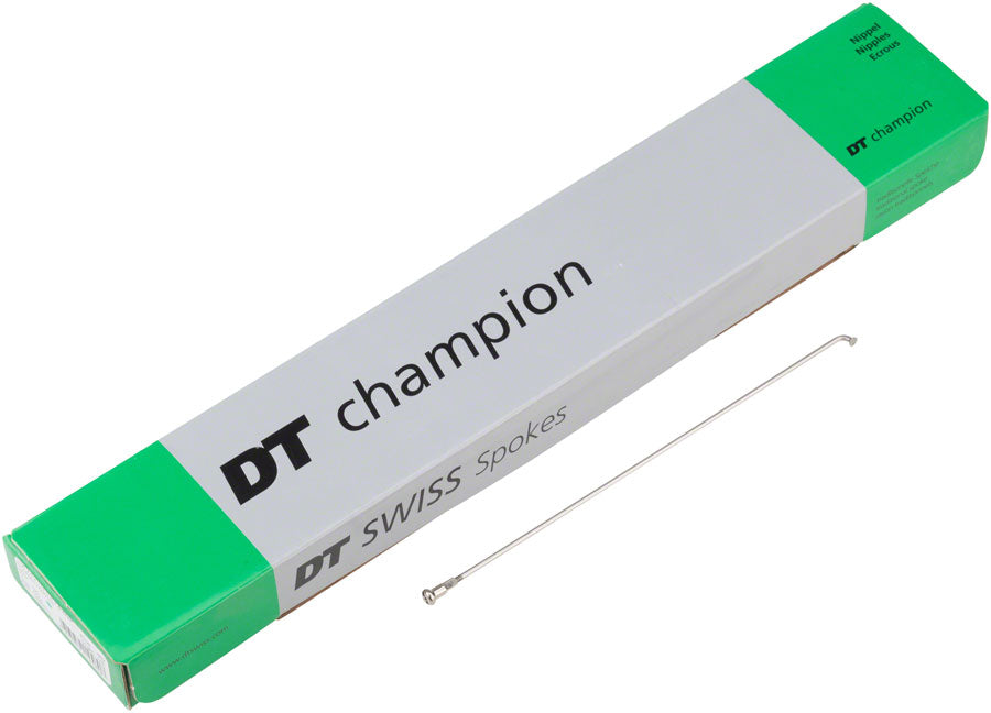 DT Swiss Champion Spoke: 2.0mm, 182mm, J-bend, Silver, Box of 100