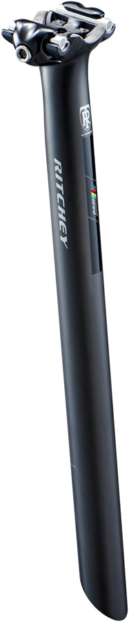 Ritchey WCS Carbon 1-Bolt Seatpost: 27.2, 350mm, 0 Offset, Black