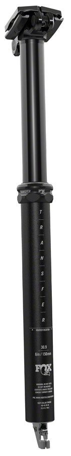 FOX Transfer Performance Series Elite Dropper Seatpost - 31.6, 100 mm, Internal Routing, Anodized Upper