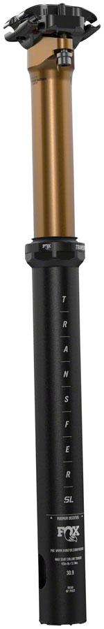 FOX Transfer SL Factory Dropper Seatpost - 30.9, 75 mm, Internal Routing, Kashima Coat Upper