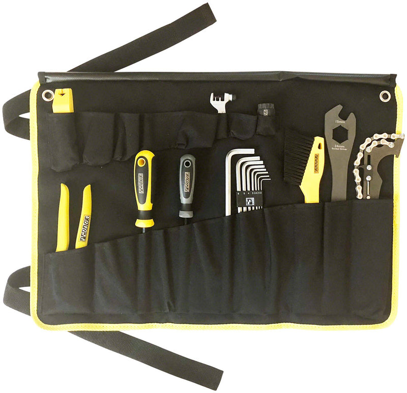 Pedro's Starter Tool Kit 1.1. Including 19 Tools And Tool Wrap, Black