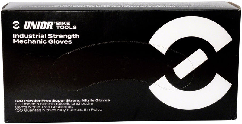 Unior Industrial Strength Nitrile Mechanic Gloves - Box 100, Medium