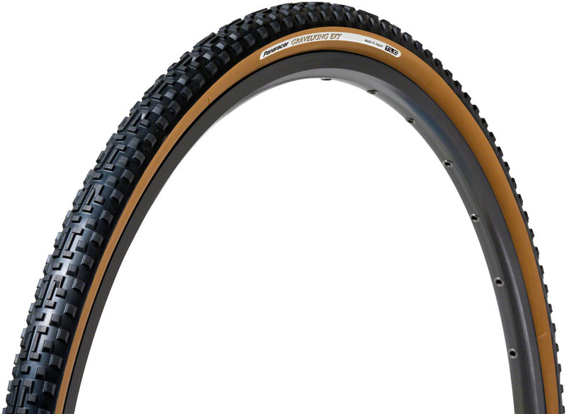 Panaracer GravelKing EXT Tire - 700 x 35, Tubeless, Folding, Black/Brown