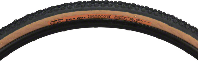 WTB Cross Boss Tire - 700 x 35, TCS Tubeless, Folding, Black/Tan, Light, Fast Rolling