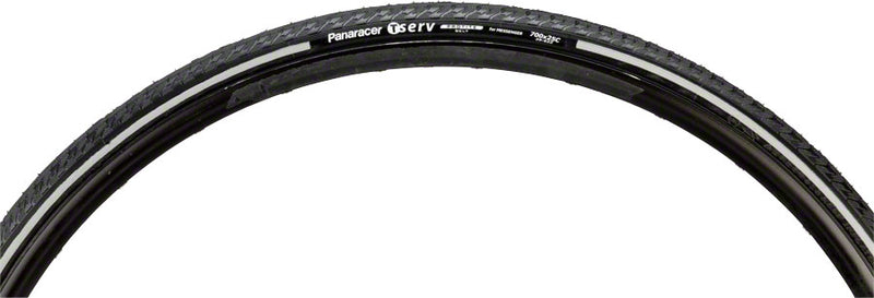 Panaracer T-Serv Protite Tire - 700 x 25, Clincher, Folding, Black/Reflective, 60tp