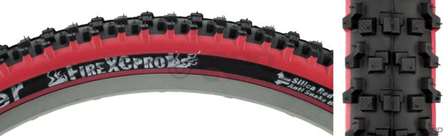 Panaracer Fire XC Pro Tire - 26 x 2.1, Clincher, Wire, Black/Red, 30tpi