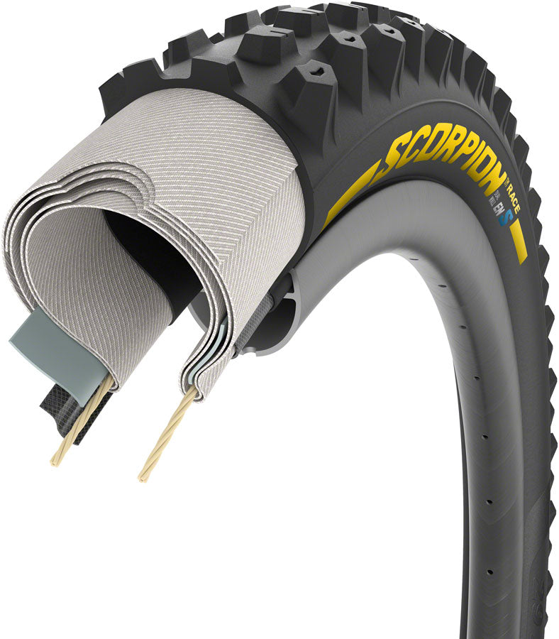 Pirelli Scorpion Race Enduro S Tire - 29 x 2.5, Tubeless, Folding, Yellow Label, DualWALL, SmartEVO DH