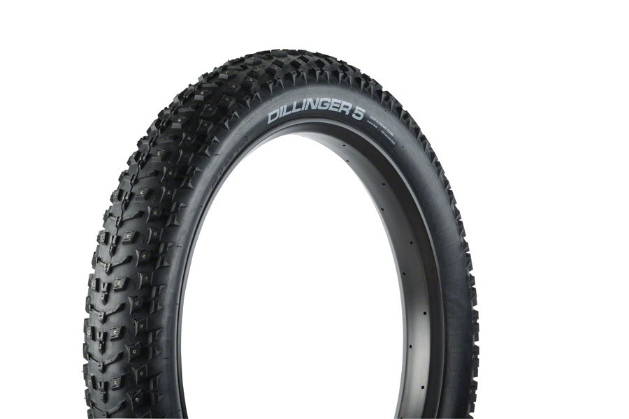 45NRTH Dillinger 5 Tire - 26 x 4.6, Tubeless, Folding, Black, 60 TPI, 258 Carbide Steel Studs