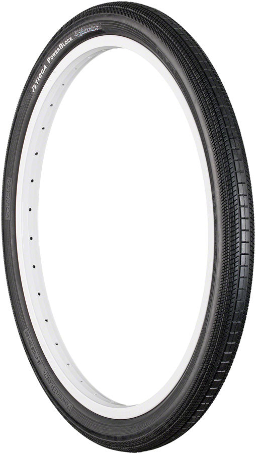 Tioga PowerBlock OS20 Tire - 20 x 1.85, Clincher, Wire, Black, 60tpi