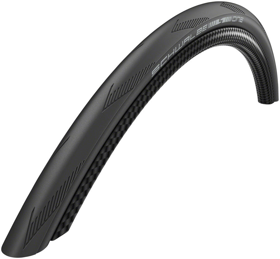 Schwalbe One Tire - 20 x 1-1/8", Clincher, Wire, Black, Performance Line, RaceGuard, Addix