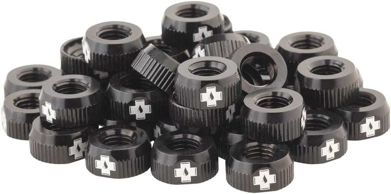 Muc-Off Tubeless Valve Box Refill -  Black Lock Nut, Pack of 40