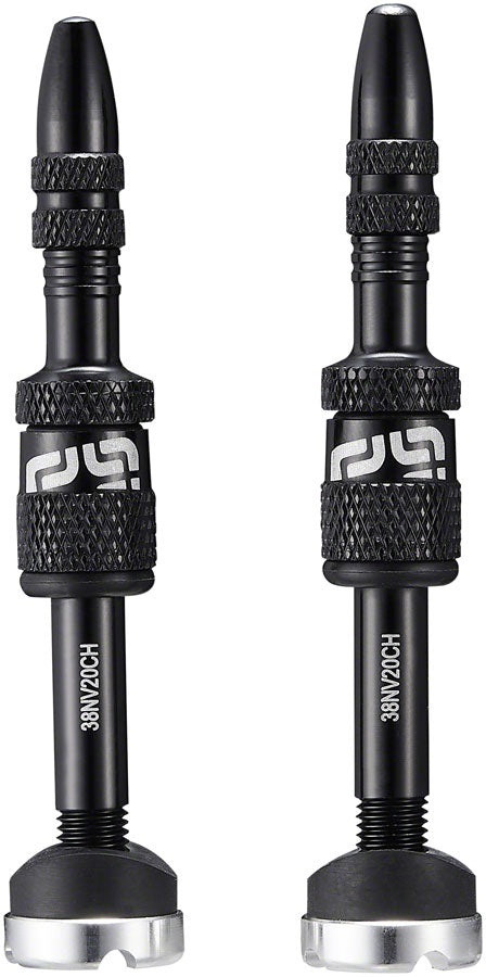 e*thirteen Quick Fill Plasma Tubeless Valve - Aluminum, 23 - 31mm, Black, Pair