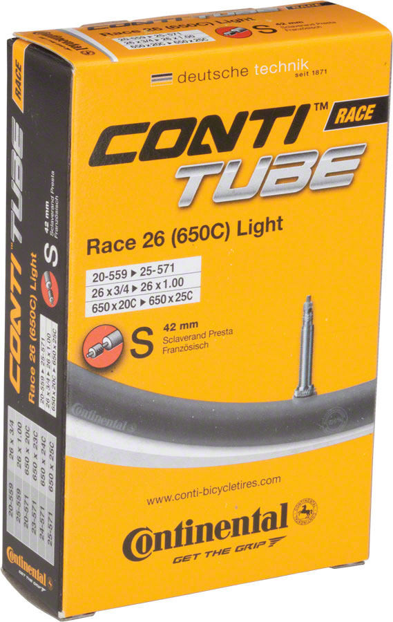 Continental Light Tube - 26 / 650c x 20 - 25mm, 42mm Presta Valve