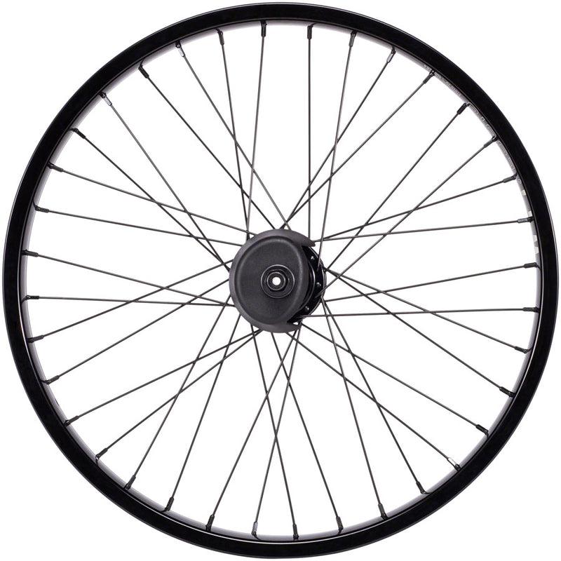 We The People Hybrid Rear Wheel - 20", 14 x 110mm, 36H, 9T Freecoaster, Right Side Drive, Nylon Hubguards, Black