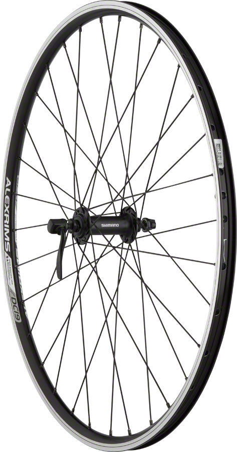 Quality Wheels Value Double Wall Series Front Wheel - 26", QR x 100mm, Rim Brake, Black, Clincher