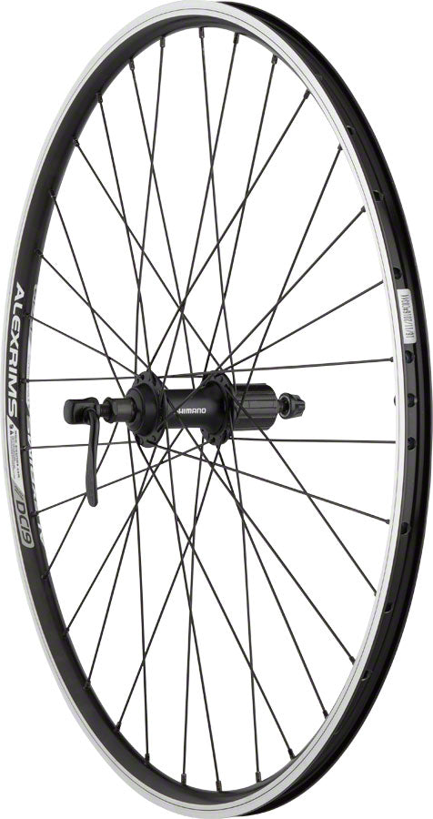 Quality Wheels Value Double Wall Series Rear Wheel - 26", QR x 135mm, Rim Brake, HG 10, Black, Clincher