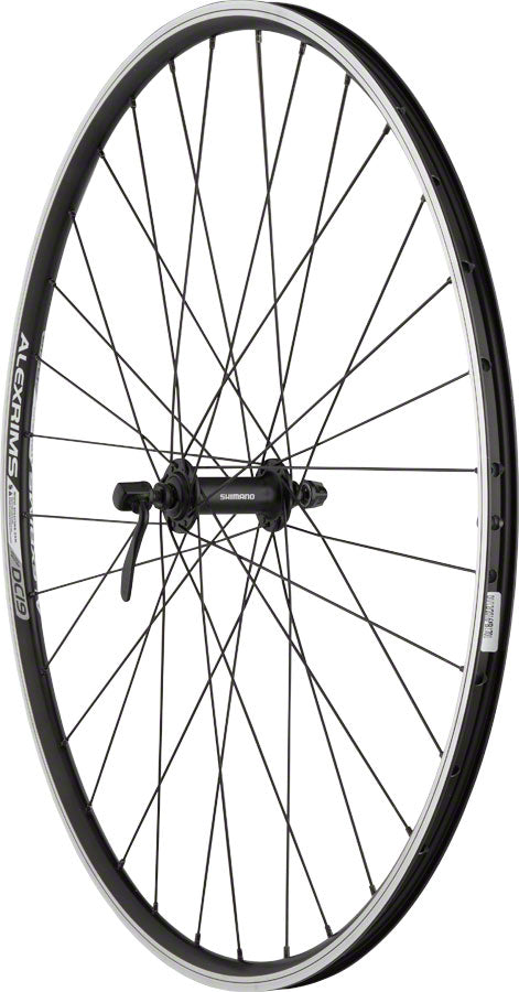 Quality Wheels Value Double Wall Series Front Wheel - 700, QR x 100mm, Rim Brake, Black, Clincher