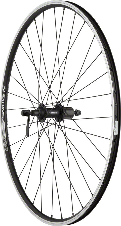 Quality Wheels Value Double Wall Series Rear Wheel - 700, QR x 135mm, Rim Brake, HG 10, Black, Clincher