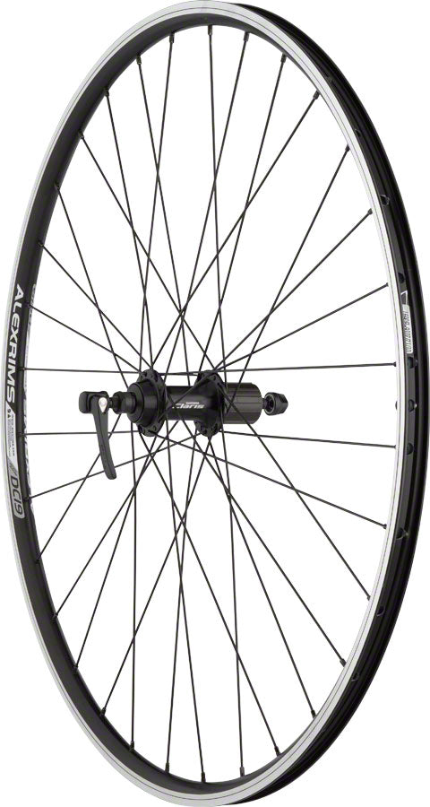 Quality Wheels Value Double Wall Series Rear Wheel - 700, QR x 130mm, Rim Brake, HG 10, Black, Clincher