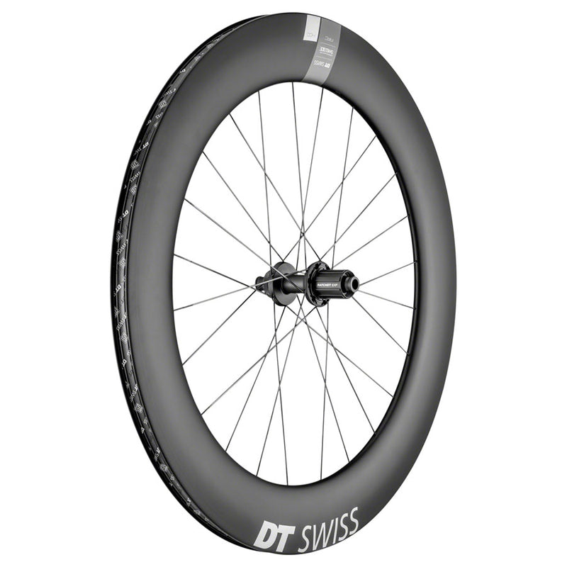 DT Swiss ARC1400 DiCut Rear Wheel - 80mm, 700c, 12 x 142mm, Centerlock, HG 11, Black