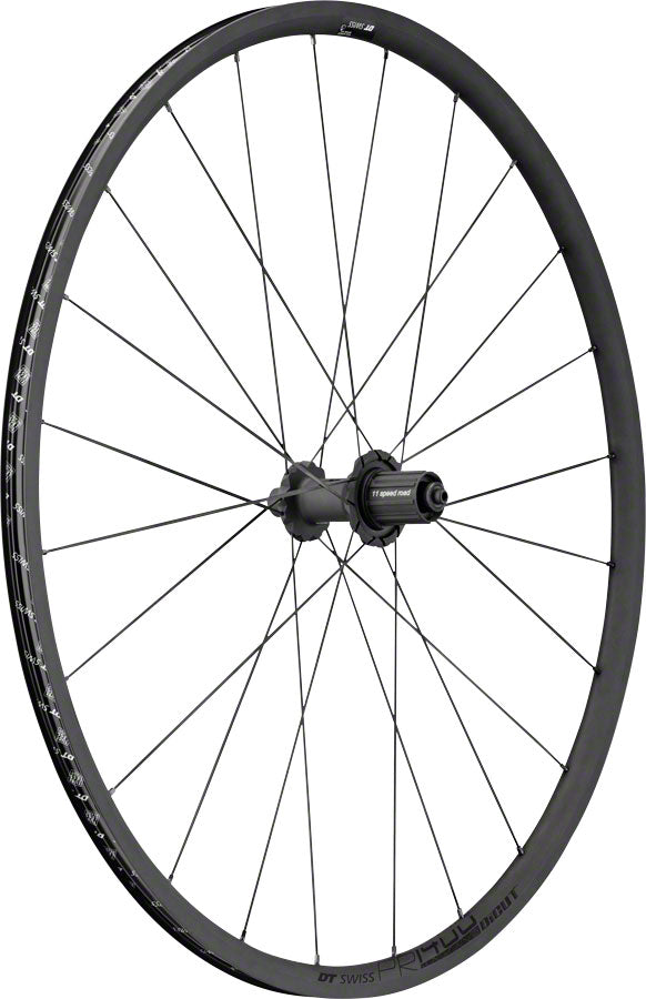 DT Swiss PR 1400 DICUT OXiC Rear Wheel - 700, QR x 130mm, Rim Brake, HG 11, Black, 21mm